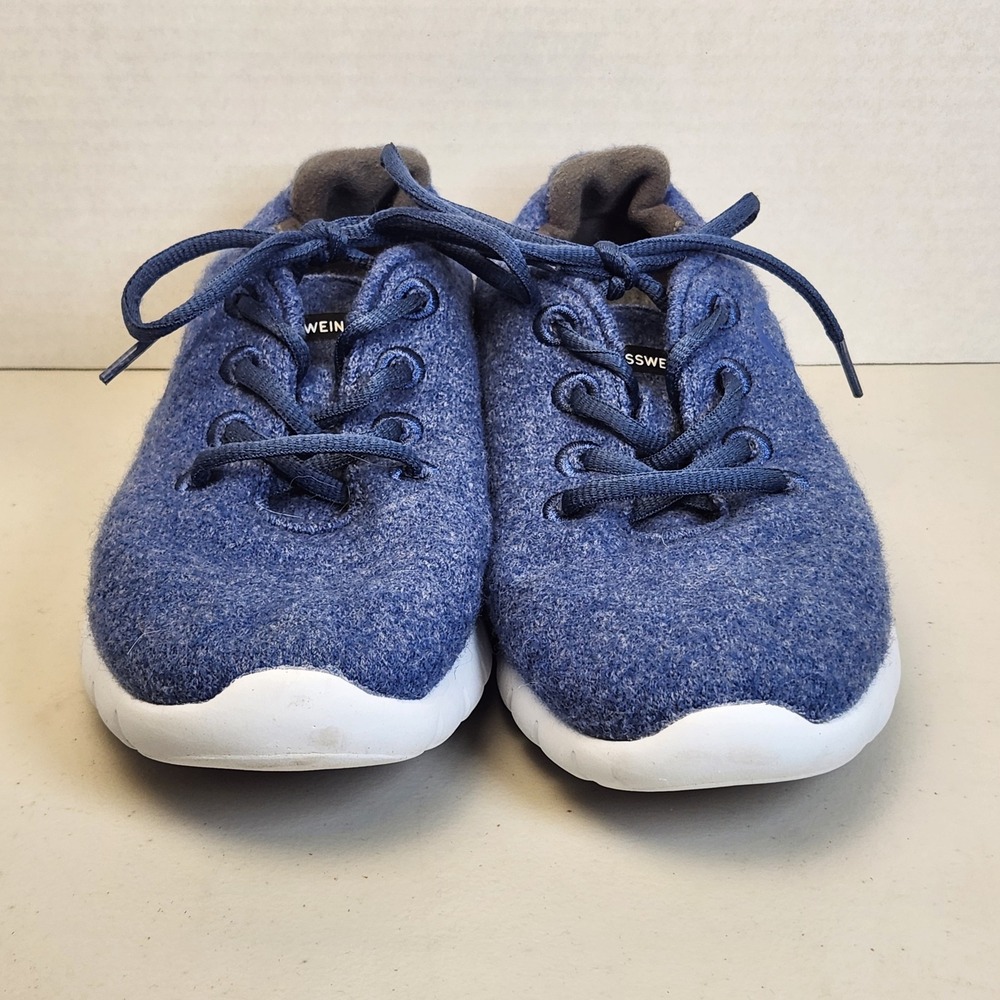 Giesswein Merino Runner Women's 39 (US-8) Blue Wool‎ Lace Up Comfort Shoes